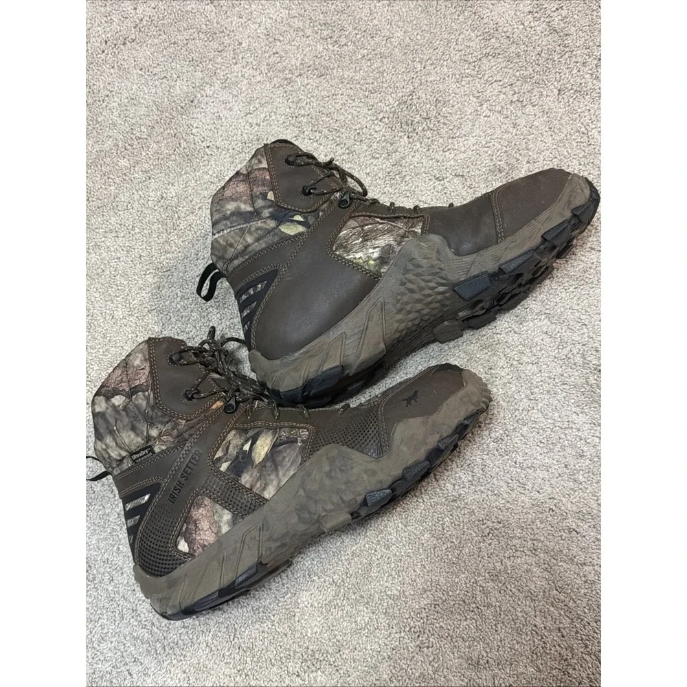 Irish Setter Men's Camo Hunting Boots Waterproof Insulated Scent Ban 11 D